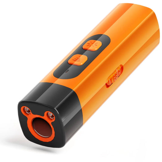 Rechargeable Sonic Dog Bark Deterrent with 25kHz Frequency Transmission, 50ft Range, Indoor/Outdoor Training Tool