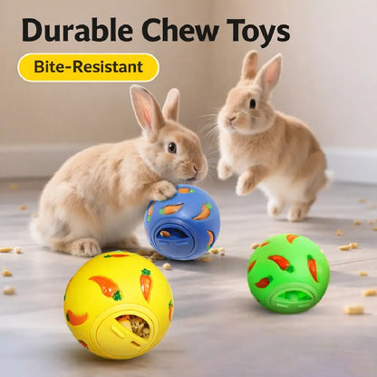 Interactive Rabbit Treat Dispenser Toy: Enriching Puzzle Feeder for Bunnies & Small Pets | Slow Feeding Brain Game for Healthier, Happier Rabbits & Guinea Pigs