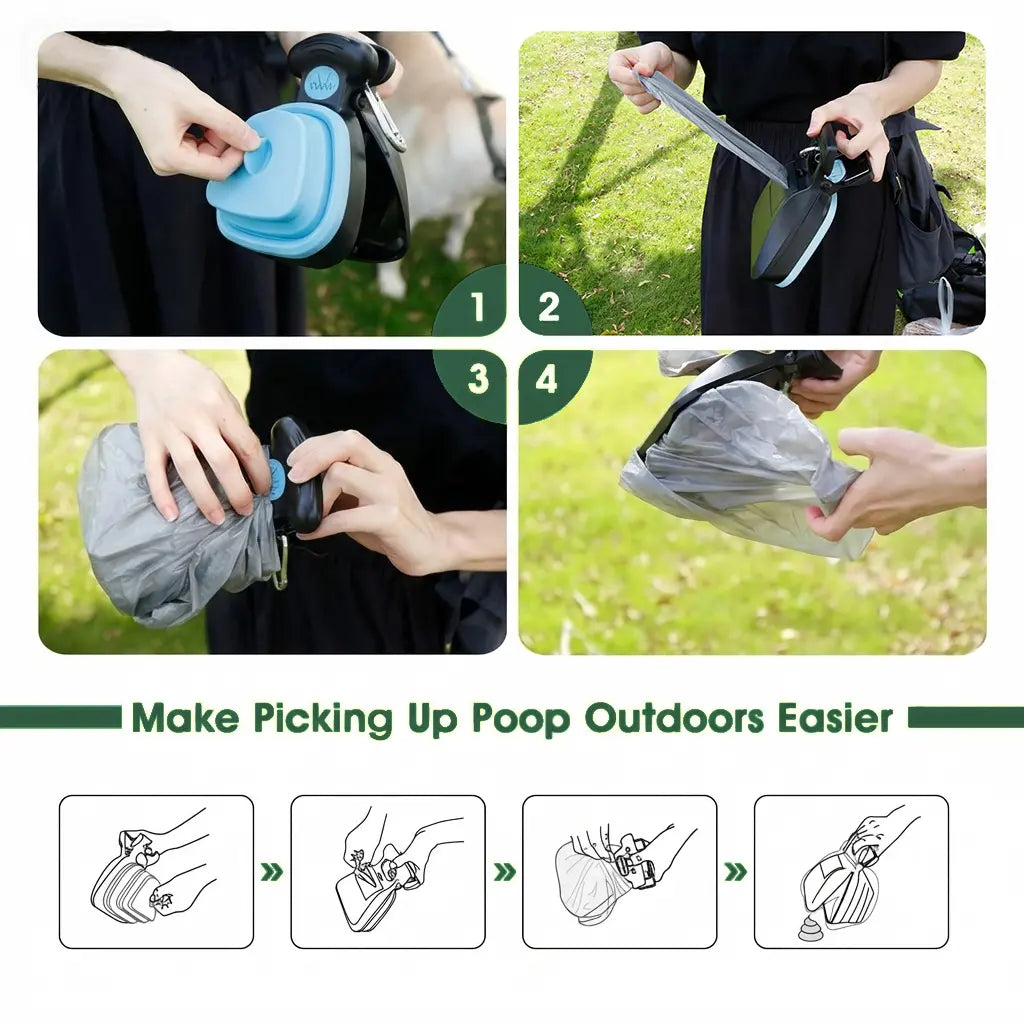 Ultimate Hands-Free Dog Pooper Scooper: Portable, No-Touch Waste Picker for Mess-Free Walks. Lightweight, Compact Design with Bag Dispenser & Leash Clip. Perfect for Yard, Travel & Daily Adventures. Keep Your Paws & Path Clean Effortlessly!