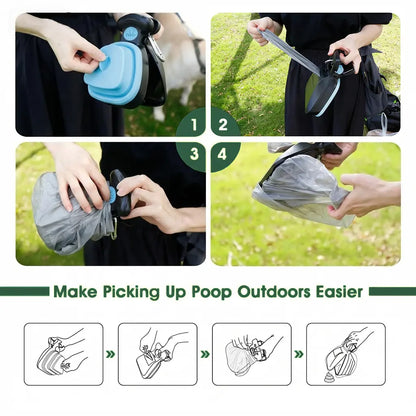 Ultimate Hands-Free Dog Pooper Scooper: Portable, No-Touch Waste Picker for Mess-Free Walks. Lightweight, Compact Design with Bag Dispenser & Leash Clip. Perfect for Yard, Travel & Daily Adventures. Keep Your Paws & Path Clean Effortlessly!