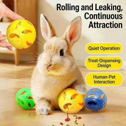 Interactive Rabbit Treat Dispenser Toy: Enriching Puzzle Feeder for Bunnies & Small Pets | Slow Feeding Brain Game for Healthier, Happier Rabbits & Guinea Pigs