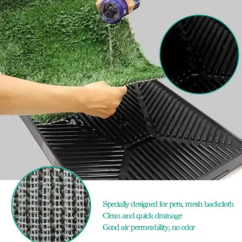 Premium Large Dog Grass Pee Pad & Tray: Easy-Clean, Leak-Proof Indoor Potty Solution for Stress-Free Potty Training & Pet Comfort
