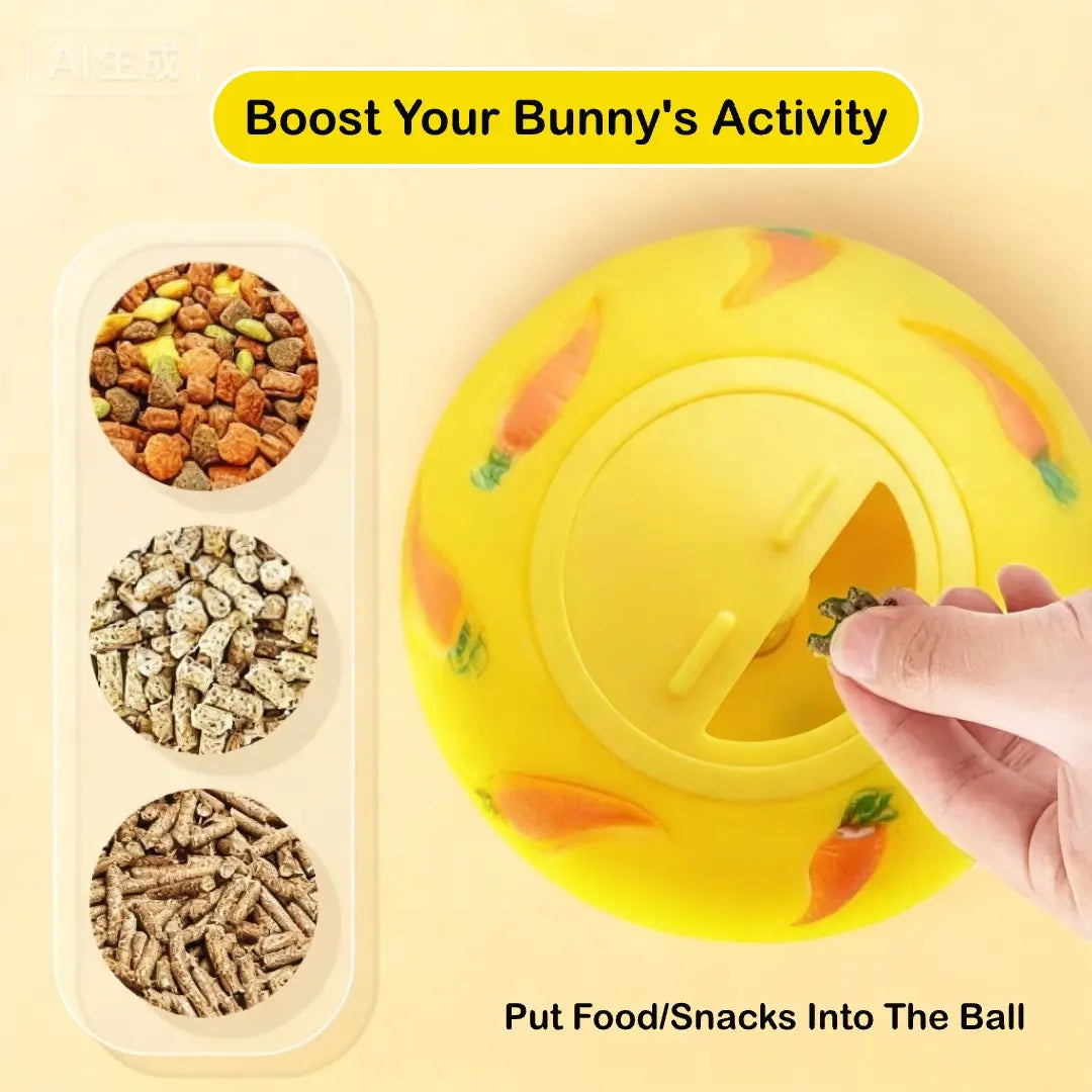 Interactive Rabbit Treat Dispenser Toy: Enriching Puzzle Feeder for Bunnies & Small Pets | Slow Feeding Brain Game for Healthier, Happier Rabbits & Guinea Pigs